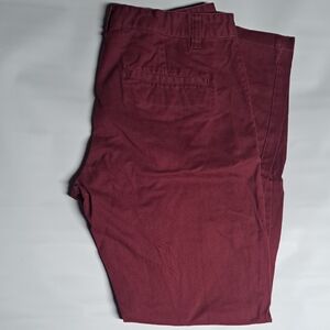 21men Men's Burgundy Chinos